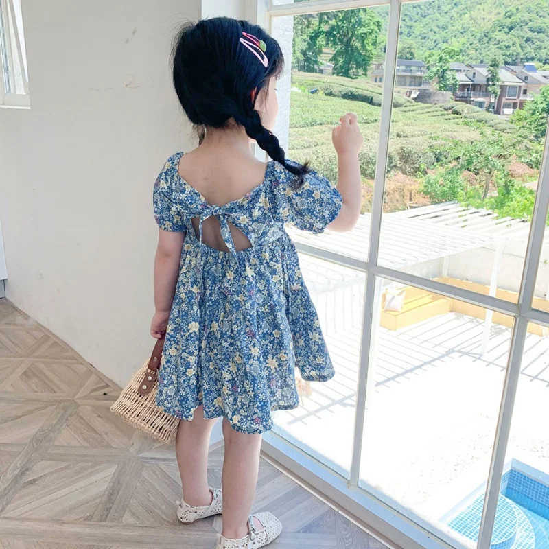 

2020 Summer Girls Dress Short Sleeve Casual kids dresses for girls flower Floral Princess Dress Fashion Children Girl Clothes
