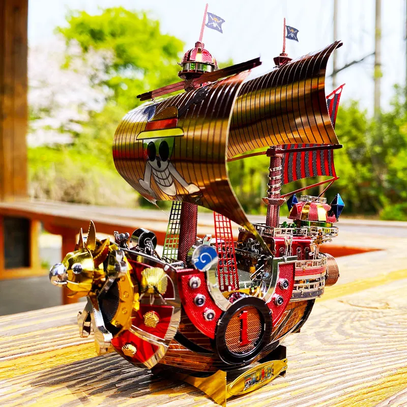 Металлические 3D Пазлы тысяча солнечного корабля цельная модель лодки лазерная