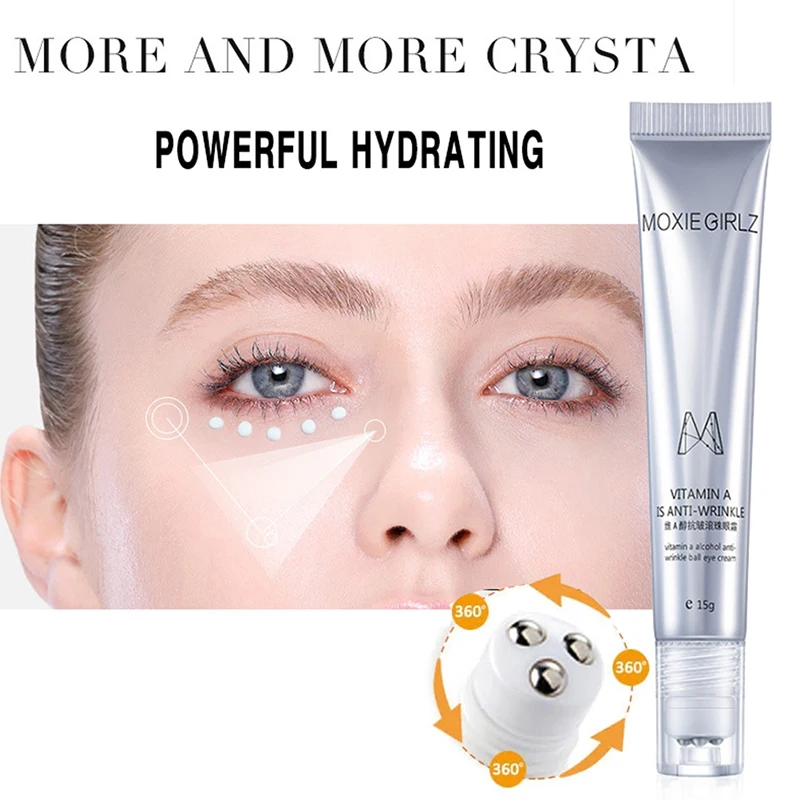 

15g Massage Rolling Eye Cream Anti-wrinkle Moisturizing Oil-control Refresh Cream