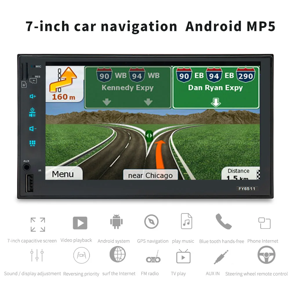 AOSHIKE 2019 Новый Автомобильный многофункциональный медиаплеер gps 7 дюймов 2 Din MP5