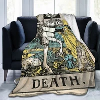 room decor death tarot card xiii throw blankets gifts for friend ultra plush micro fleece blankets and throws