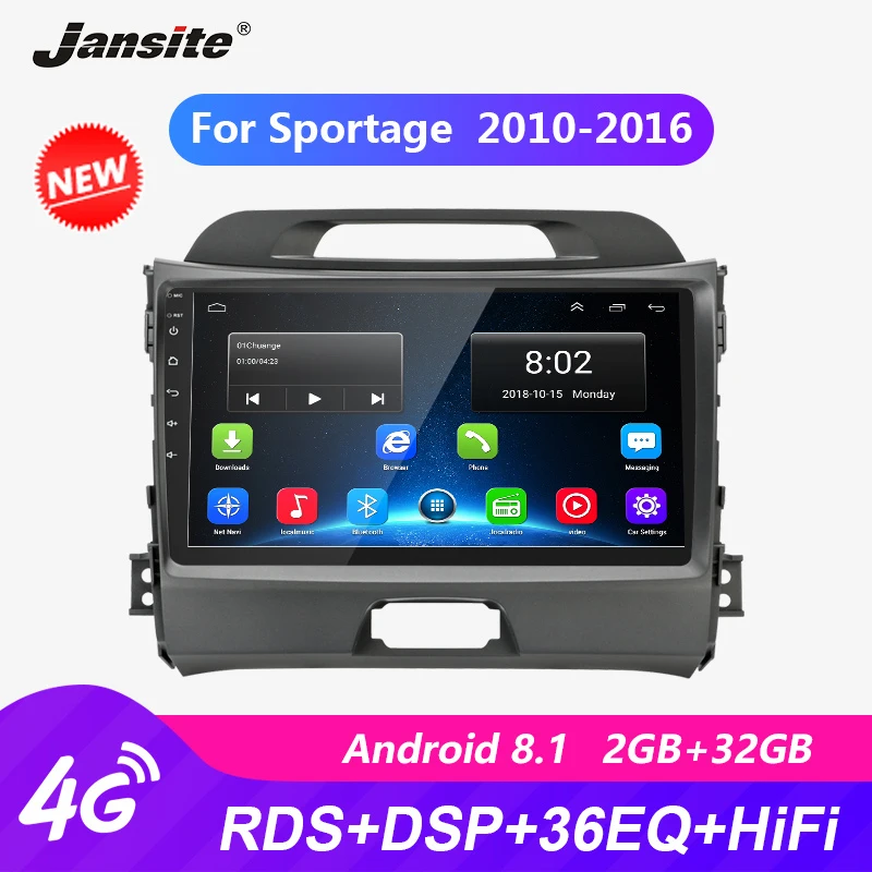 Jansite 9 &quotАвтомобильный Радио плеер для KIA Sportage 2010 2016 RDS Авторадио Android 2G + 32G