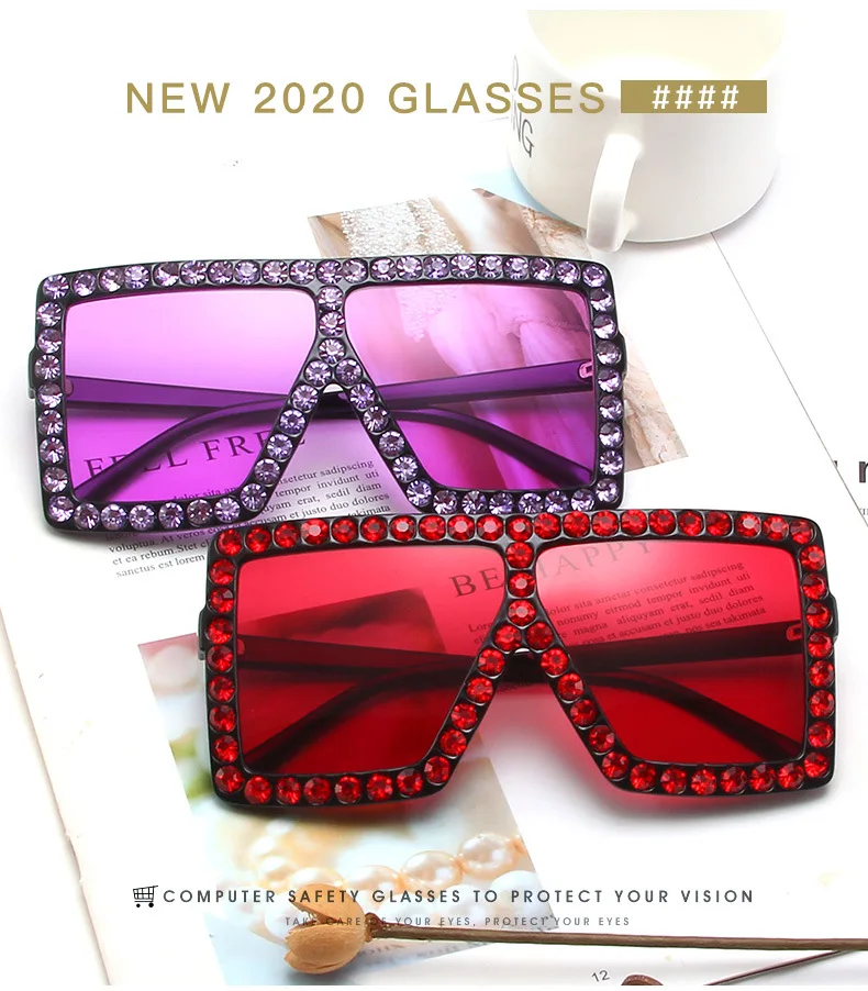 

New big Square frame Sunglasses Women Brand Designer Retro Mirror Fashion Sun Glasses Vintage Shades Lunette De Soleil Femme