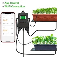 inkbird wi fi heat mat thermostat lcd display temperature controller ipt 2ch for seed germination 110v220v garden supplies