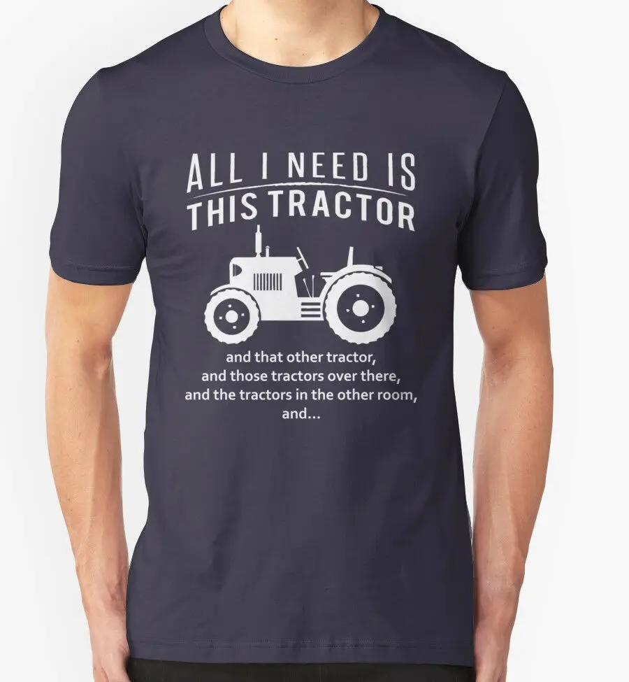 

ALL I NEED IS THIS TRACTOR T SHIRT FUNNY SLOGAN JOKE BIRTHDAY GIFT FARM FARMER Printed T-Shirt Boys Top Tee Shirt Cotton