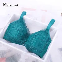 Meizimei комплект с бюстгальтером, тонкое кружевное короткое сексуальное белье, цветочный бюстгальтер, бюстгальтер для молодых девушек, бюстгальтер для женщин, супер пуш-ап трусики, маленькая грудь