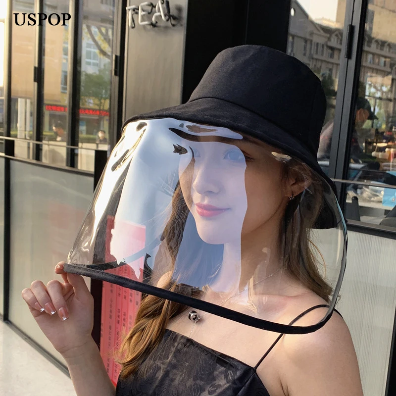 2020 шляпы ведра анти туман Панама Шляпа Унисекс Шляпы с защитной маской женские