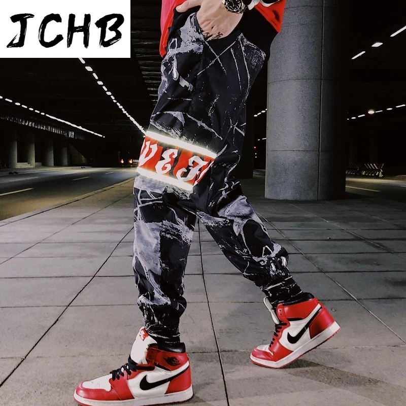 

2021 Ankle-length Cargo Pants Women Joggers Sweatpants Hip Hop Style Straight Printing Women Fashion Clothes Autumn Pants