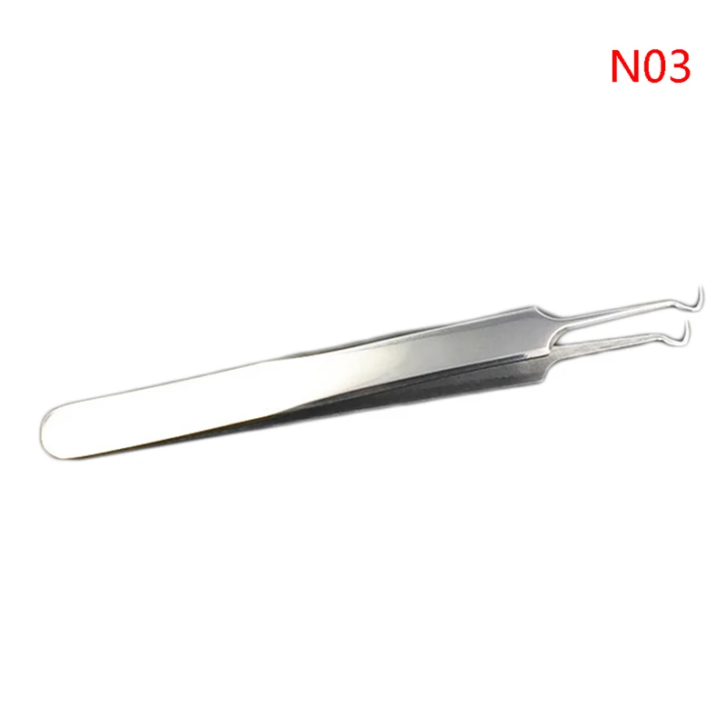 

Stainless Steel Acne Needle Blackhead Acne Blemish Pimple Extractor Remover Needles Bend Curved Blackhead Acne Clip Tweezers