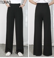 tuhao 2021 oversize womens ice silk wide leg drape mopping pants plus size 9xl 8xl 7xl 6xl casual large size female pants wm43