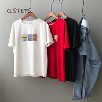 women aesthetic tees 2021 summer female cotton t shirts funny t shirts women white black red fashion ropa mujer friends tshirts