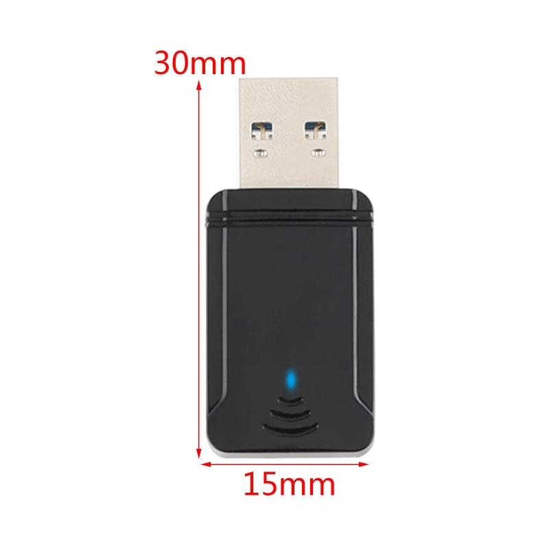 

1300M USB Wireless Network Card Dual Frequency Wifi Receiver Portable Mini 2.4GHz/5GHz Network Adapter