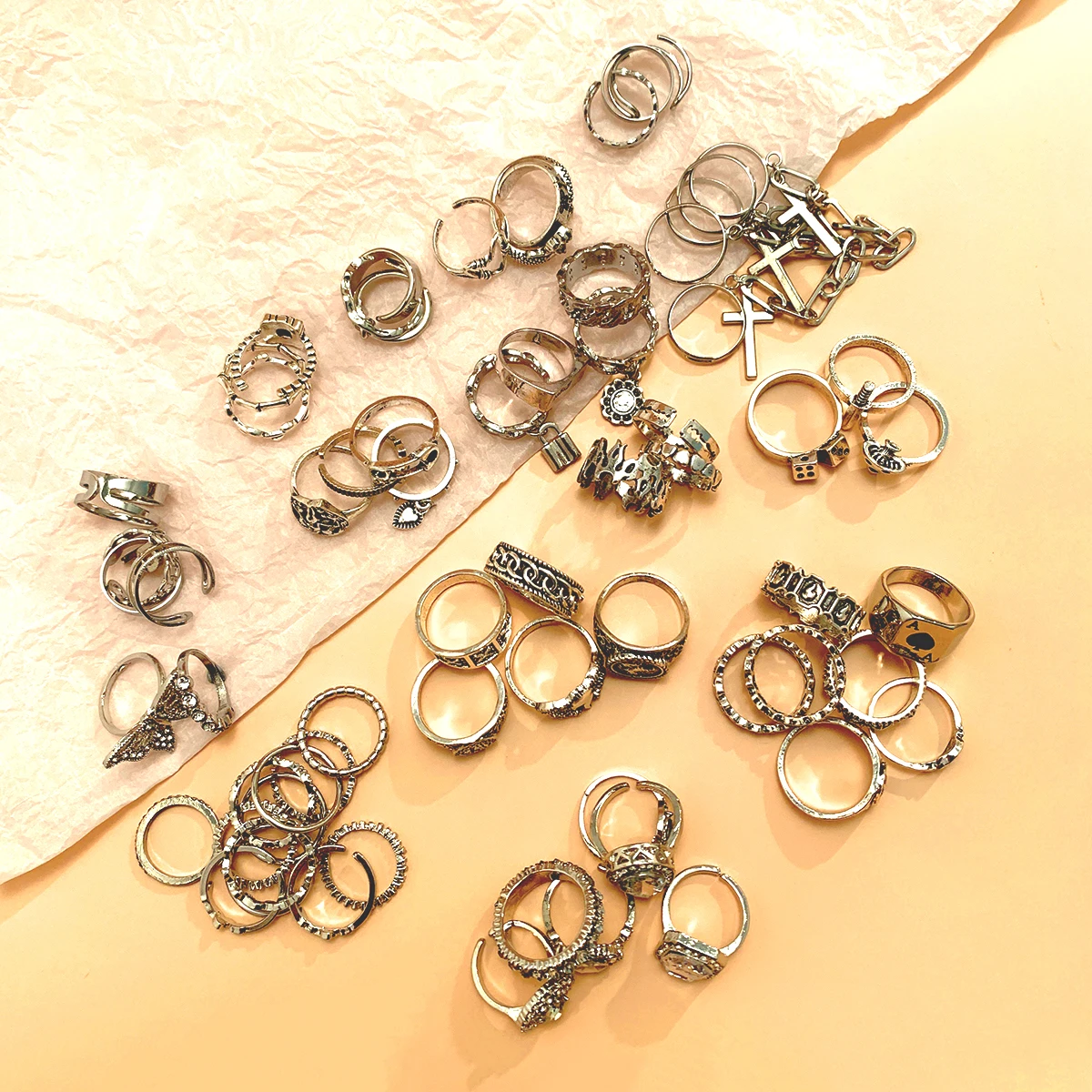 Набор колец на костяшки пальцев для женщин и мужчин винтажные составные кольца