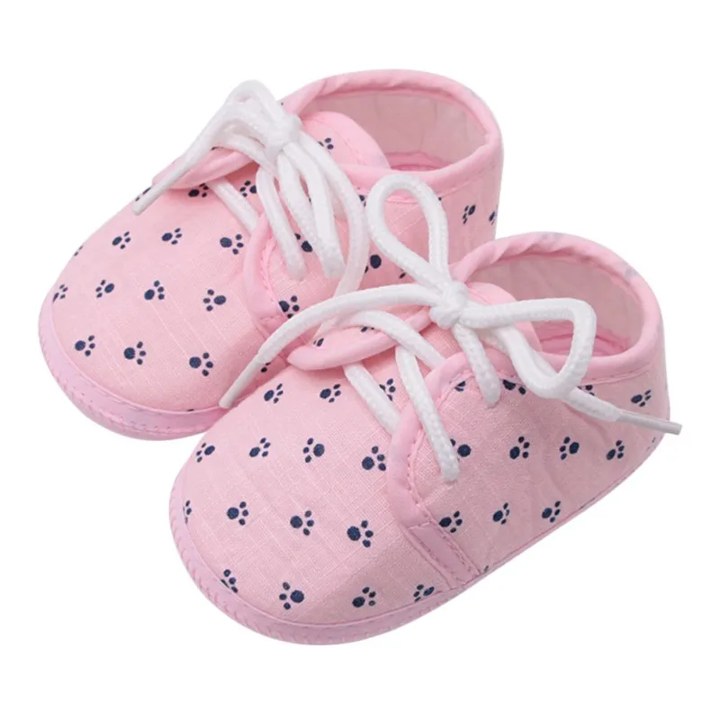Newborn baby girl shoes cute wave printing stitching casual style Princess kids slip 0-18 months toddler |