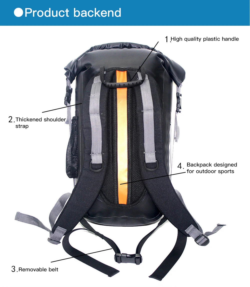 Водонепроницаемый рюкзак из ПВХ складная сумка для хранения 25 л Полностью