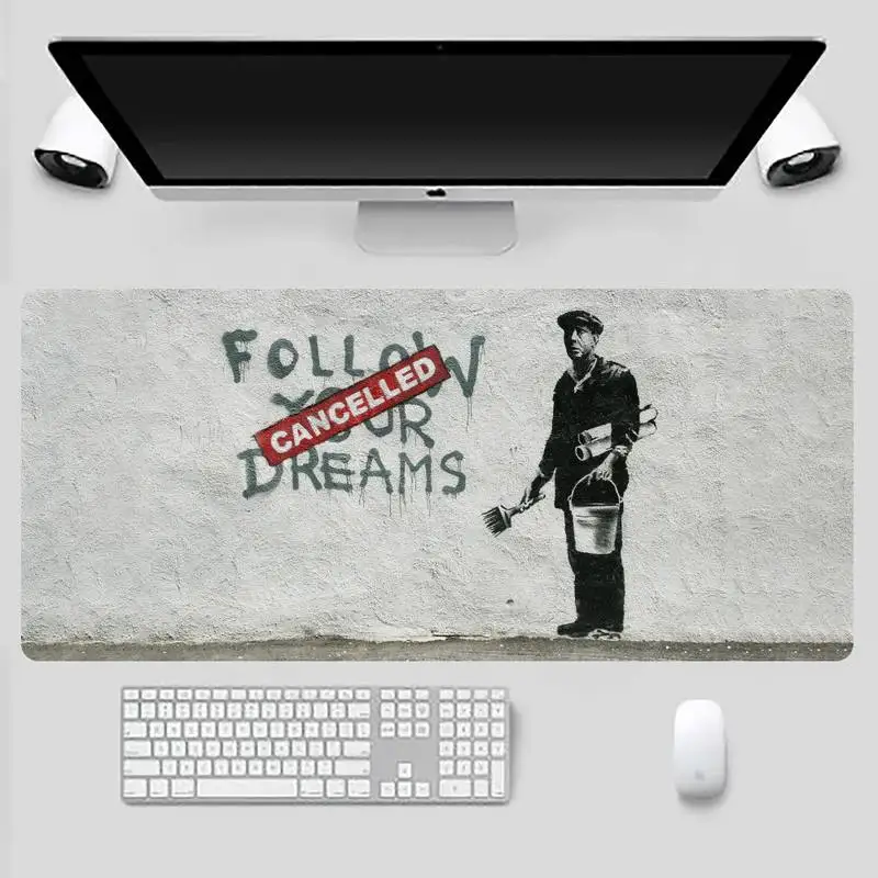 

Graffiti spray fun cool Locking Edge Mouse Pad Game Game Office Work Mouse Mat pad X XL Non slip Laptop Cushion mouse pad