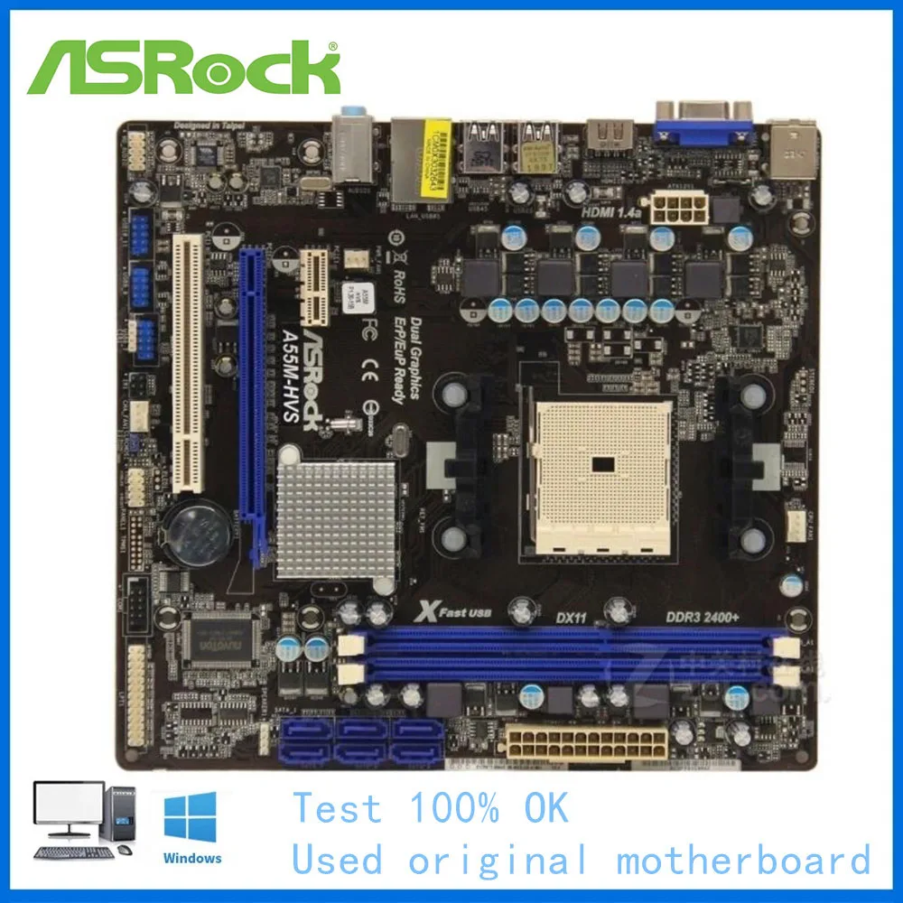 Материнская плата FM1 APU CPU DDR3 для AMD A55M A55 | Компьютеры и офис