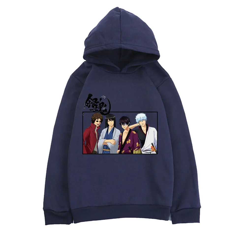 

Толстовка с капюшоном для мальчиков и девочек, японское аниме Gintama, уличная одежда с принтом joy 4, хлопковая одежда с длинным рукавом