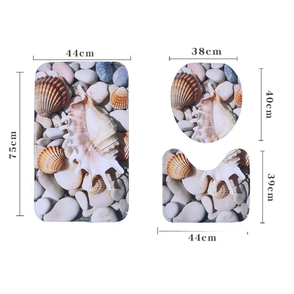 3 шт. фланелевый коврик для ванной комнаты напольные коврики мягкое сиденье