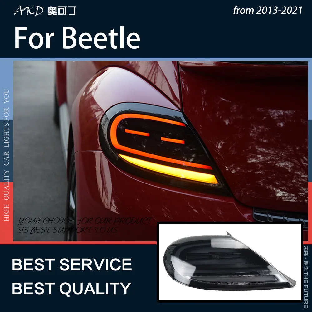 

Автомобильный Стайлинг, задний фонарь s для Beetle, светодиодный задний фонарь 2013-2021, динамический сигнал, Задний сигнал DRL, Задний сигнал повор...