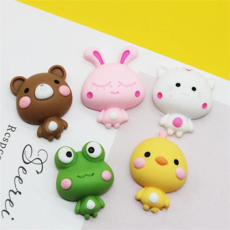 

JY02 10 шт., маленькие игрушки «сделай сам», медведь, лягушка, кролик, животные, стая цепочка, волосы, красивые аксессуары для обуви, 5 видов SC007025