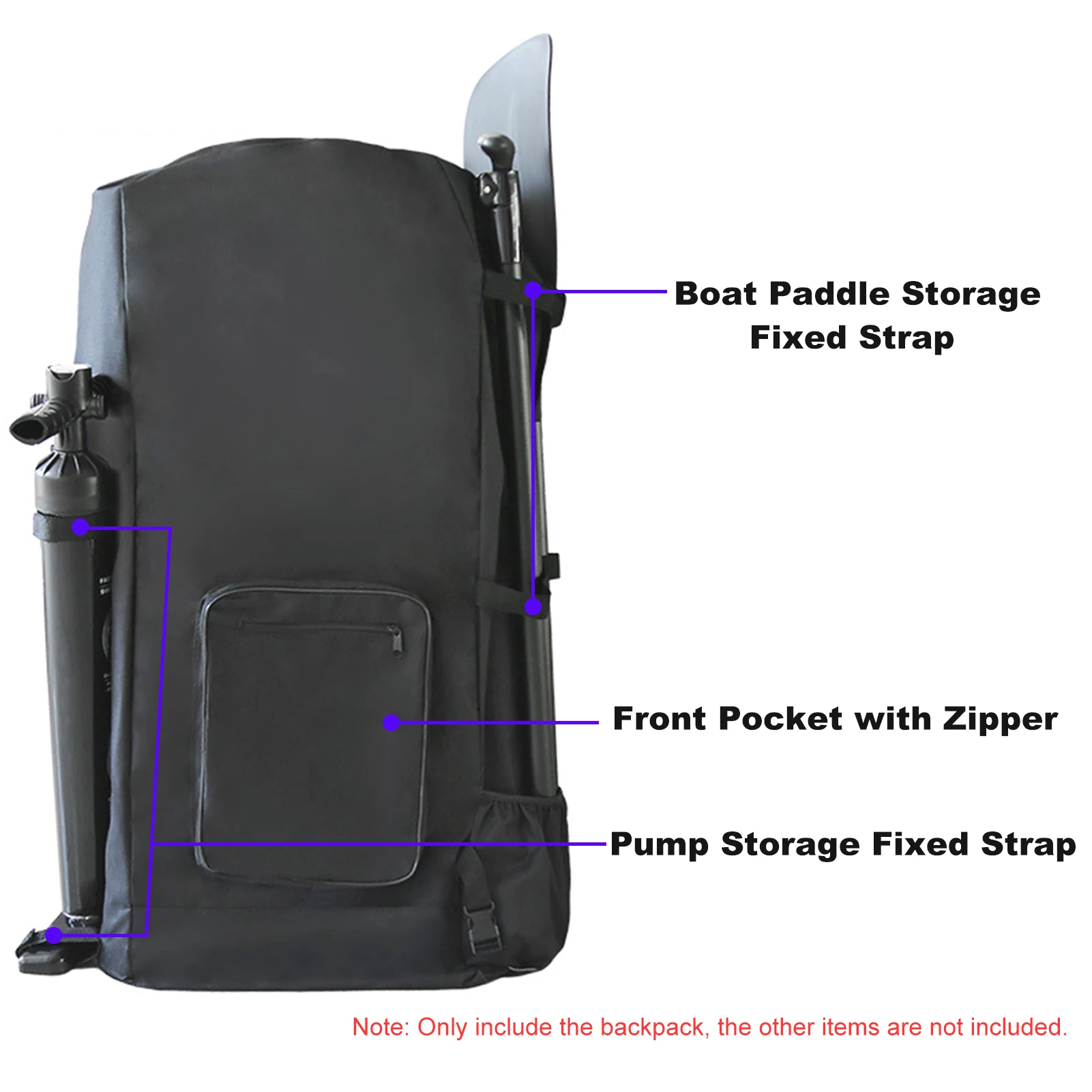 

Inflatable Paddle Board Carrying Bag Paddle Backpack Large Capacity Storage Backpack for Water Sports