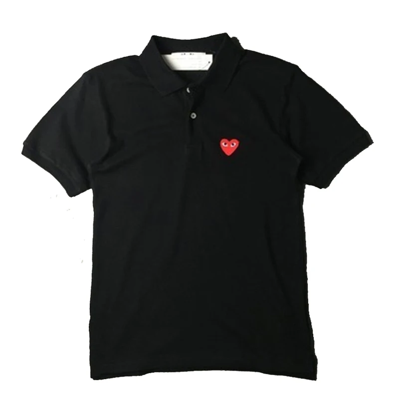 

Summer New heart Polos tops lovers Short sleeve Men Womens love polo shirts Casual cotton polos shirts