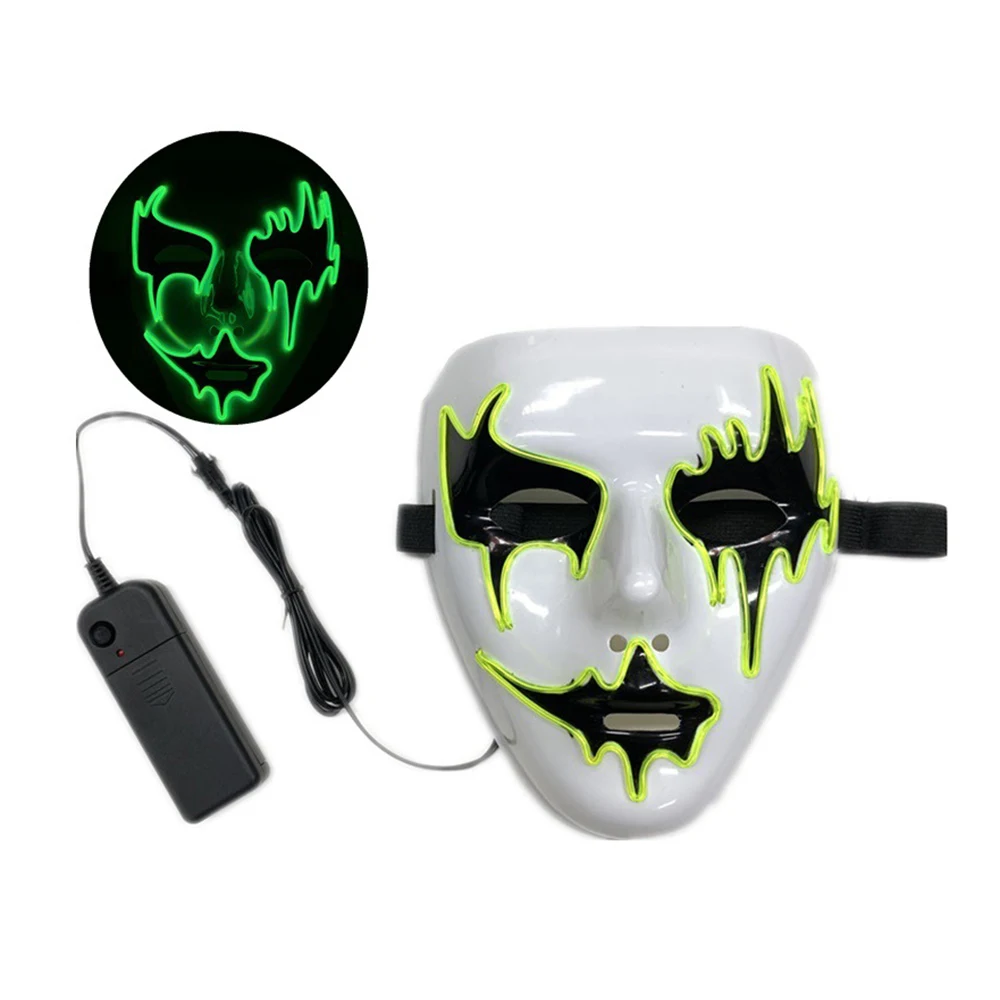 Светодиодный маска светящаяся для Хэллоуин Карнавальный костюм дьявола EL