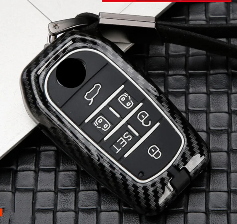 Чехол для автомобильного ключа из углеродного сплава 6 кнопок Toyota Alphard Vellfire 30 AH30