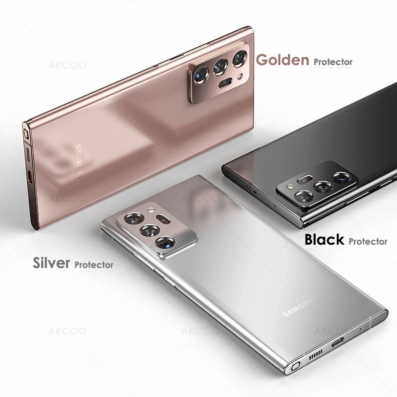 Akcoo Galaxy S21 Ultra Camera Lens Protector Metal Aluminum Alloy Film for Samsung Note 20 S20 Plus Camera Lens Film antiscratch