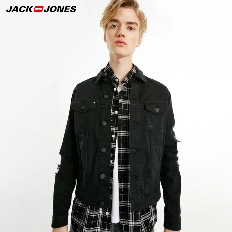 Мужская джинсовая короткая куртка Jack Jones новинка 219157506|Мужские куртки| |