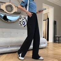cgc 2021 new casual high waist woman pants harajuku solid loose wide leg sweatpants female trousers straight sports pants