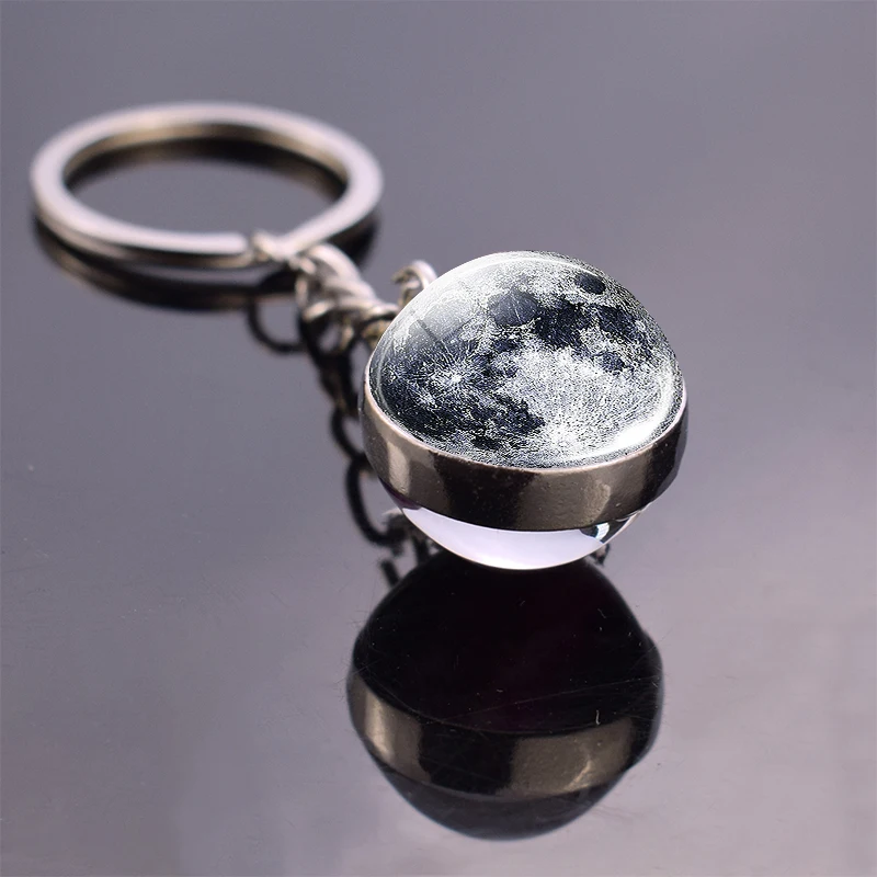 Брелок Earth Moon Galaxy с солнечной системой стеклянный шар планетой брелок кулоном