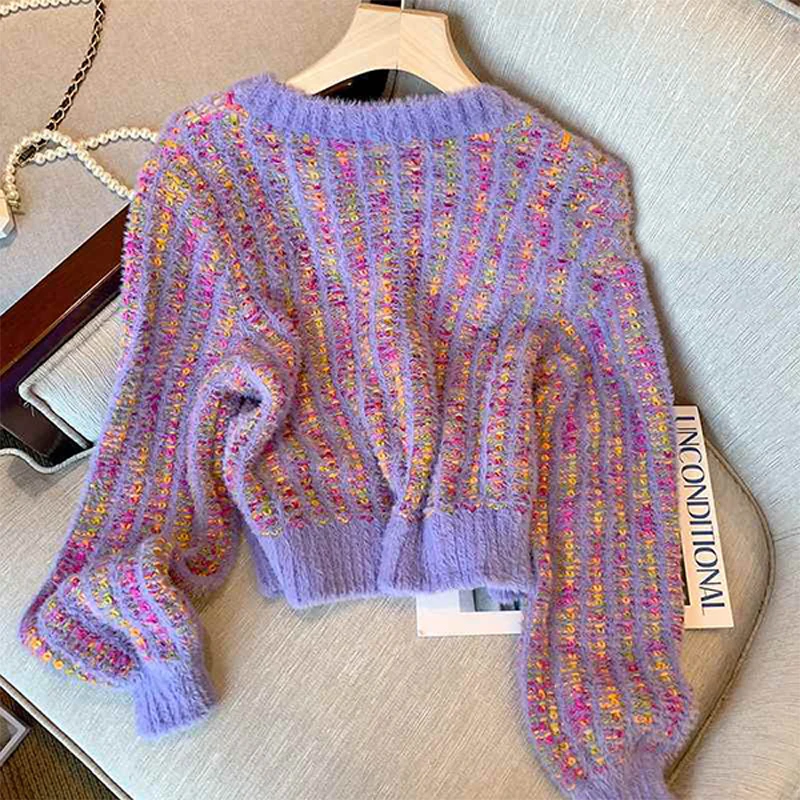 Женский кашемировый кардиган на пуговицах розовый вязаный с карманами винтажный