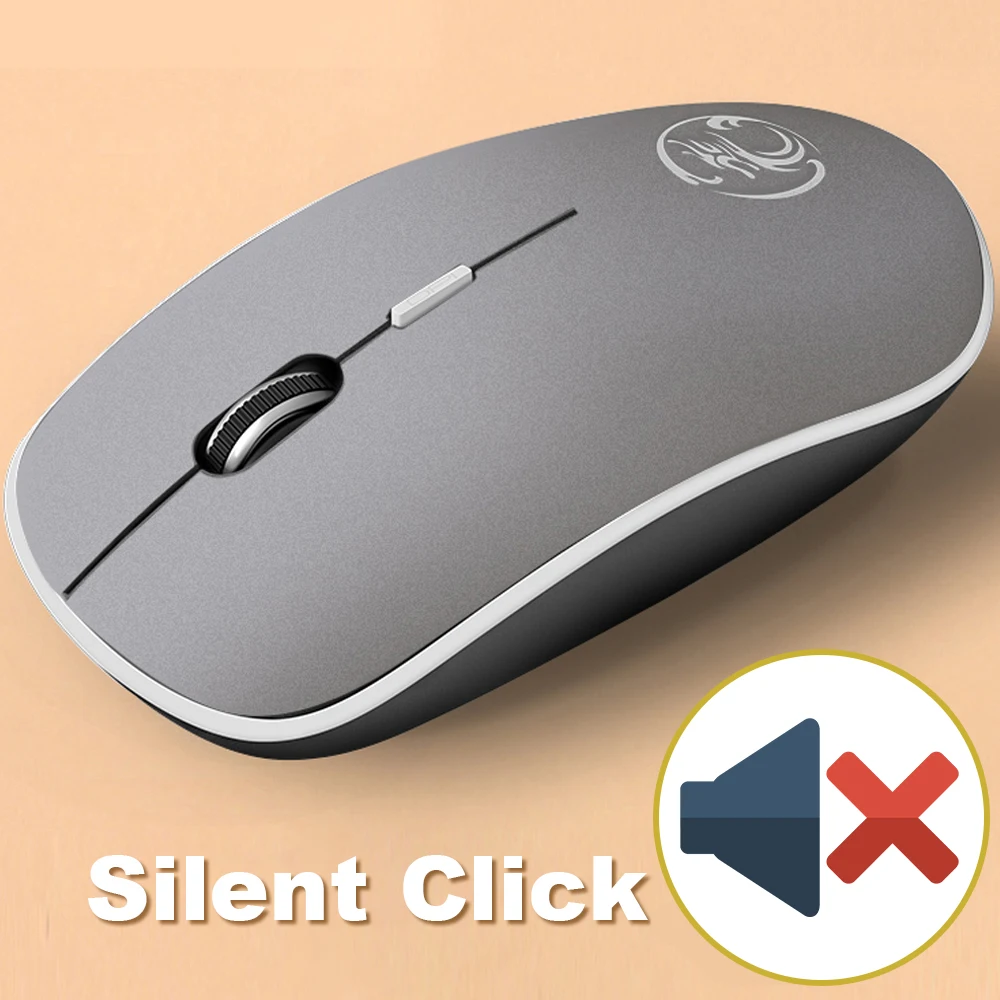 Silent Click Gray IMice, беспроводная мышь, бесшумная компьютерная мышь, 2,4 ГГц, 1600 dpi, эргономичная, Mause, бесшумная USB мышь для ПК, бесшумная беспроводная мышь для ноутбука - Цвет: Silent Click Gray