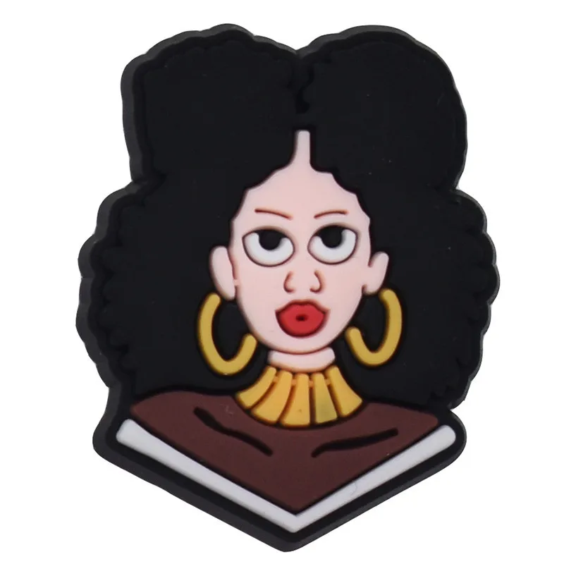 

24 Kinds Black Human Rights Shoe Charms Accessories Black Girl Magic PVC Shoe Decoration for Croc jibz Kids Party Gifts
