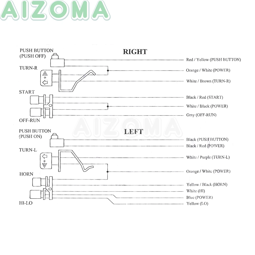 Набор индикаторных сигналов на руль мотоцикла переключатели управления светом с