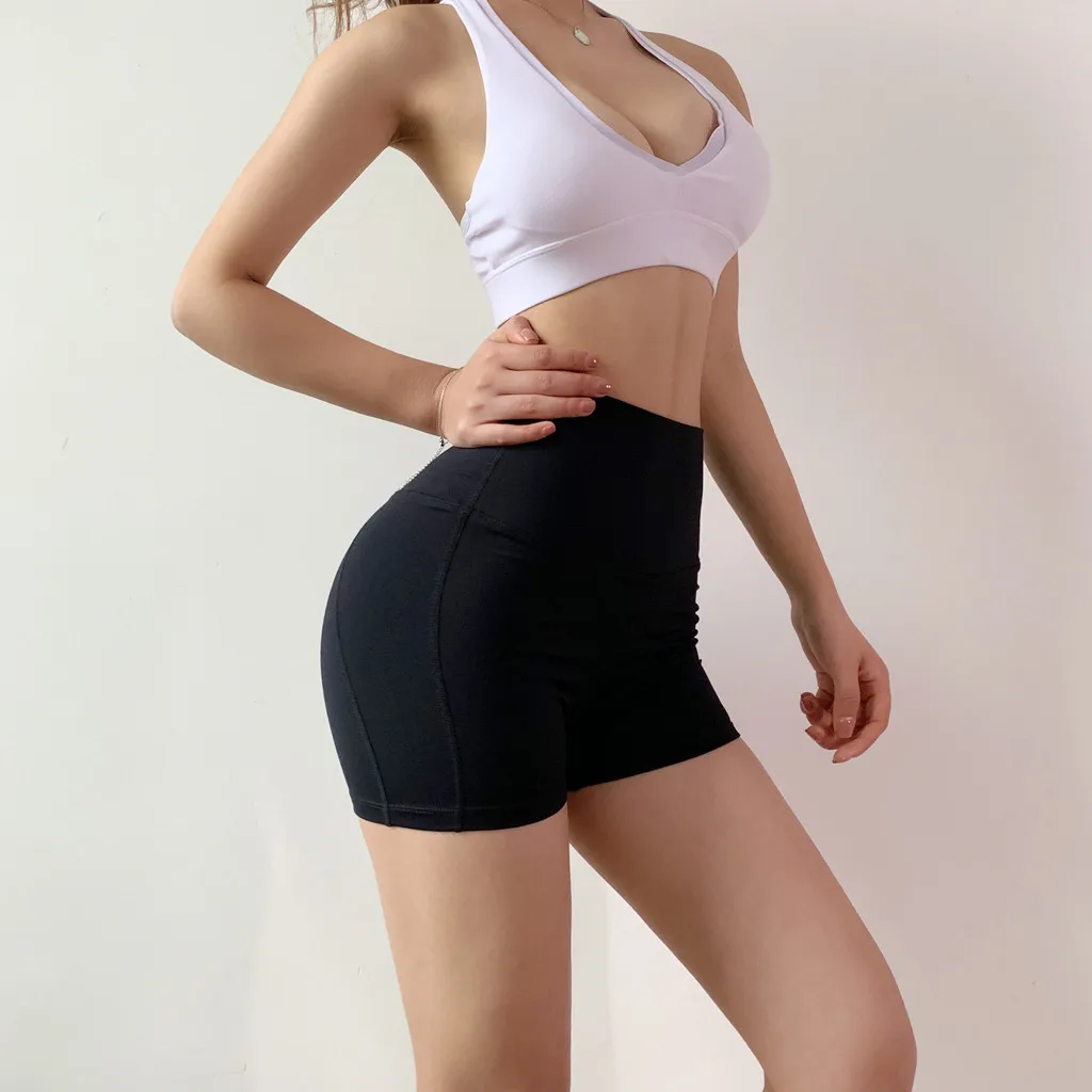 

Sexy Women's Sports High Waist Shorts Athletic Gym Workout Fitness Yoga Leggings Briefs Athletic Breathable Shorts FFT