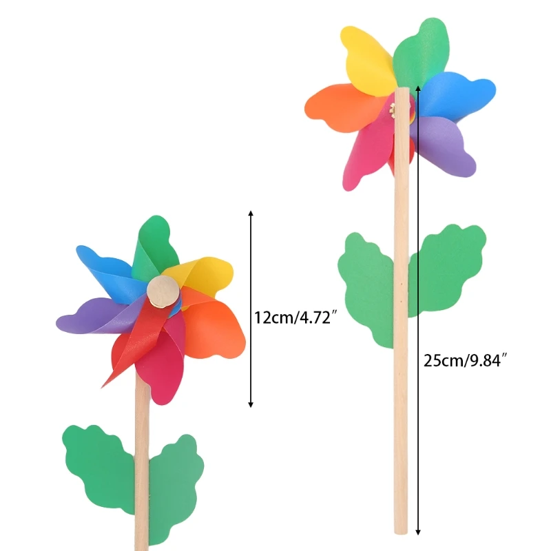 Wood Windmill Wind Spinner Pinwheels Home Garden Yard Decoration Kids Toys New |
