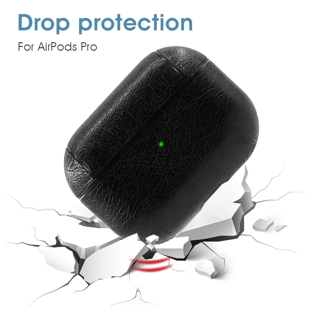 Для Apple Airpods Pro Кожаный ремешок с кнопками чехол для наушников Защитный airpods 3