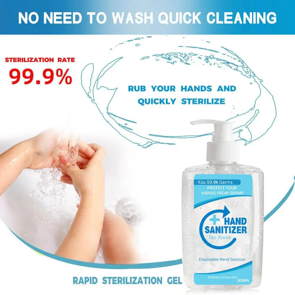 300 мл одноразовый Быстросохнущий Антибактериальный дезинфекционный гель
