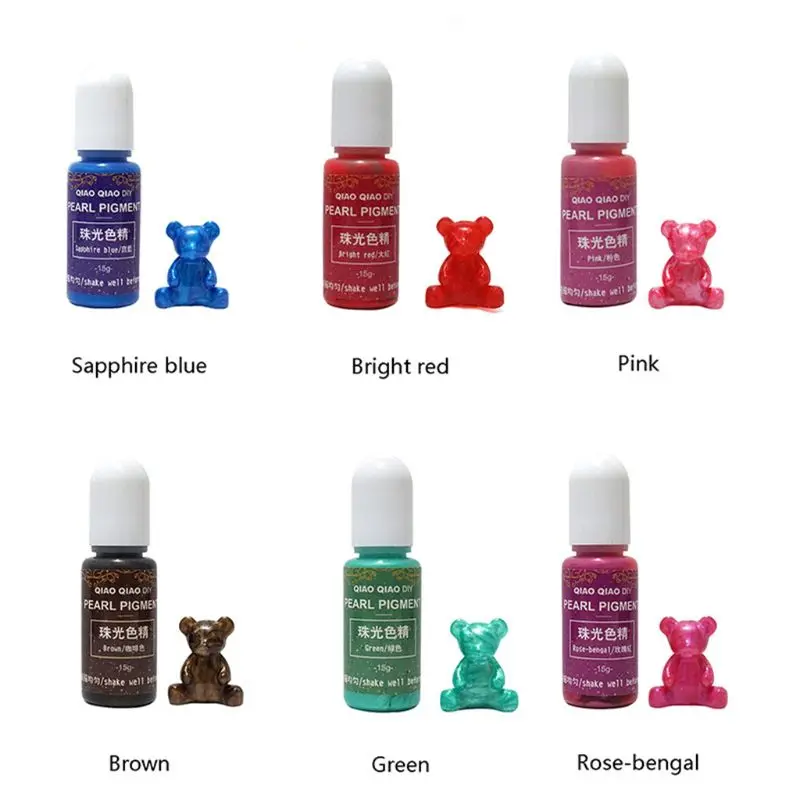 

10 Pcs/set DIY Crystal Epoxy Handmade Jewelry Making Oily Pearlescent Pigment Resin Crafts Accessories