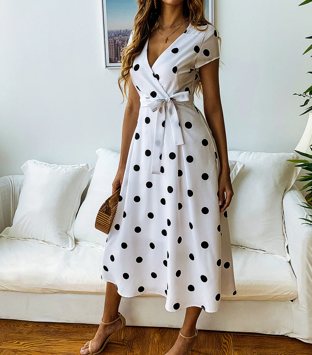 Платье женщина v образный вырез на шее Дамское одно штучное платье женское летнее