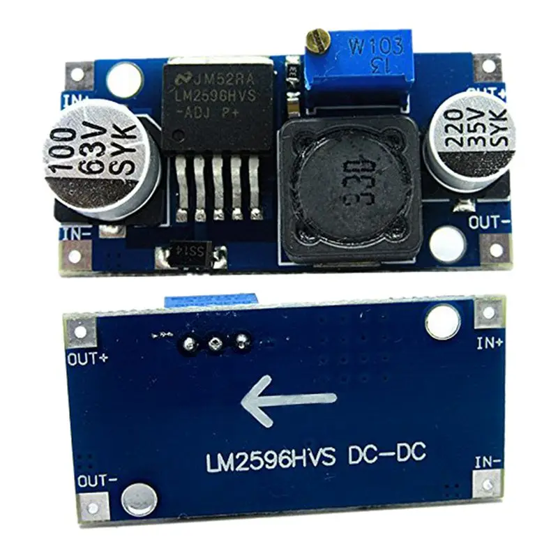 Акция! Регулируемый понижающий модуль регулятора 48 В Φ вход LM2596HV питания 4 5-60 в |