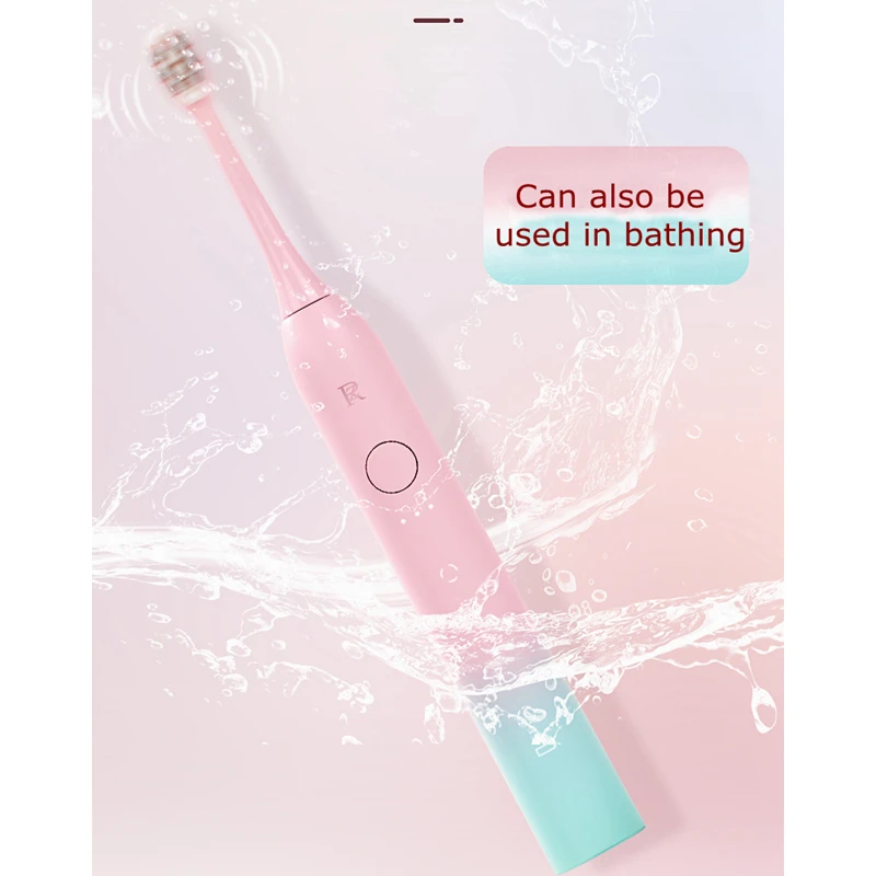 Электрическая зубная щетка IPX8 перезаряжаемая водонепроницаемая автоматическая