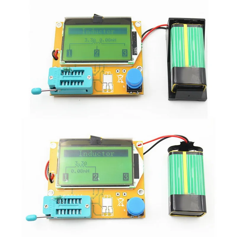 

LCR-T4 ESR Meter 328 Transistor Tester Digital Diode Triode Capacitance MOS/PNP/NPN LCR 12864 LCD Screen Tester