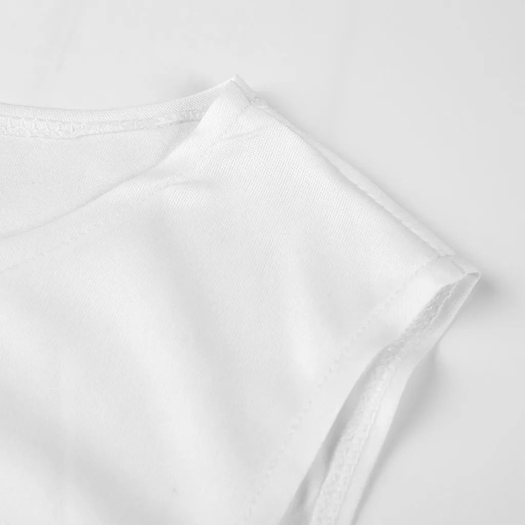 Женское Повседневное платье в полоску без рукавов с круглым вырезом вечернее