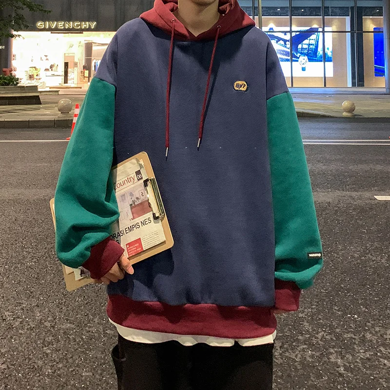 

2021 Oversize Sweatshirts Mens Korean Style Hoodies Mens Couple Streetwear Casual Pullover Hoodies Men Loose Clothes