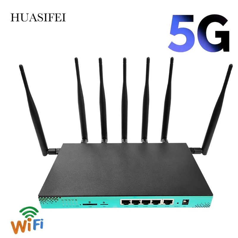 HUASIFEI фрезерный двухдиапазонный Gigabit маршрутизатор беспроводной Wi-Fi 1200 Мбит/с 4G Промышленный маршрутизатор 256 Мб M.2 порт слот для SIM-карты WG1608