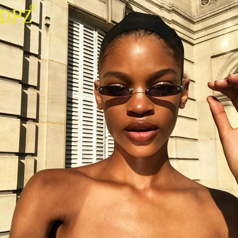 2020 DPZ новые индивидуальные мини бескаркасные женские солнцезащитные очки